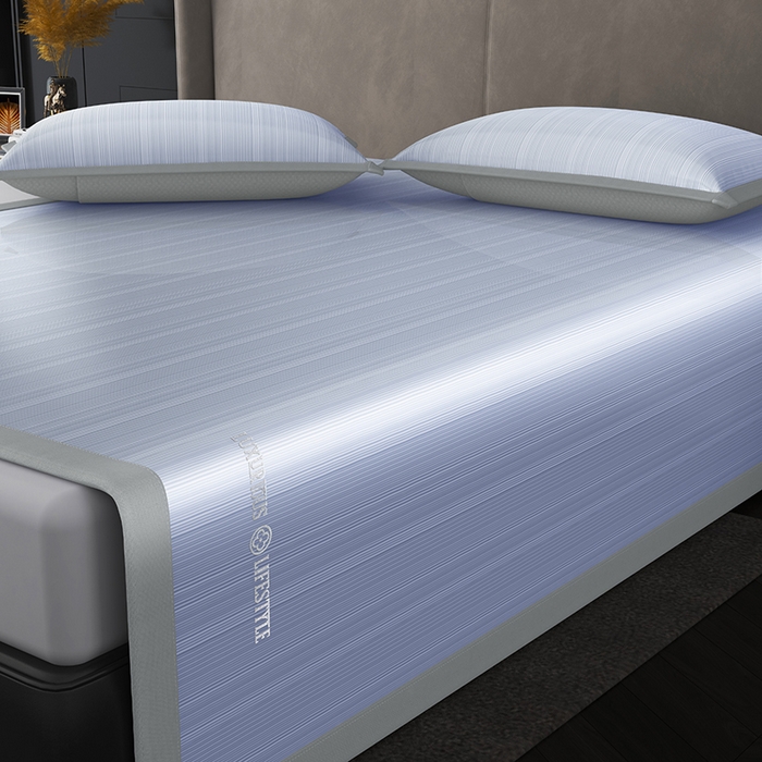 91家纺网 家纺一手货源 找家纺 伊被源 2024新款亲肤舒适品味生活凉感席 宝石蓝