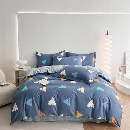 91家纺网 家纺一手货源 找家纺 （总）凌云家纺 2025新款A类13372全棉床单款四件套学生宿舍三件套