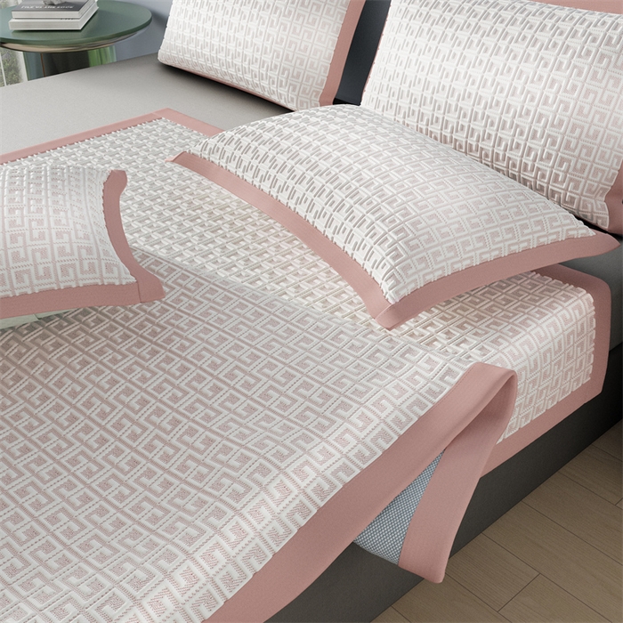 91家纺网 家纺一手货源 找家纺 伊被源 2024新款冰豆豆凉感PE软凉席--迷宫 迷宫-粉