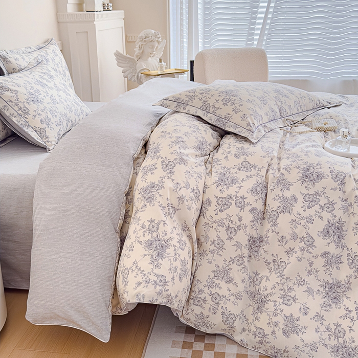 91家纺网 家纺一手货源 找家纺 丽卡家纺  家居馆 2024新款全棉四件套纯棉四件套碎花四件套 洛璃