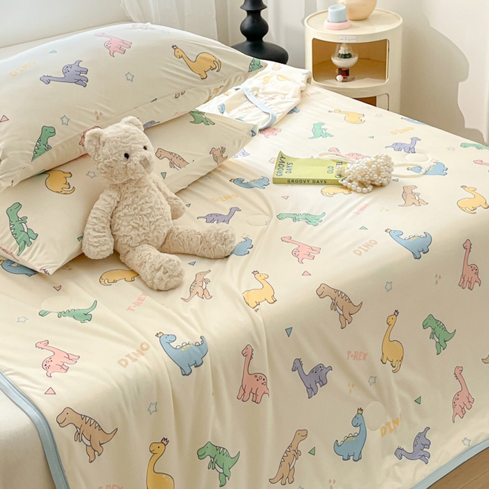 91家纺网 家纺一手货源 找家纺 葡萄家 2024新款A类母婴级大豆纤维牛奶丝针织棉夏凉被 马卡龙