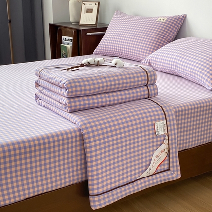 21度C 2024新款全棉夏被四件套 梦幻紫