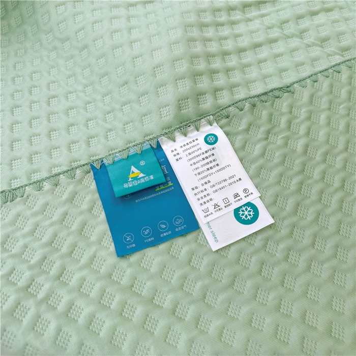 91家纺网 家纺一手货源 找家纺 伊被源 2024新款A类多功能抗菌夏凉被 冰翠绿