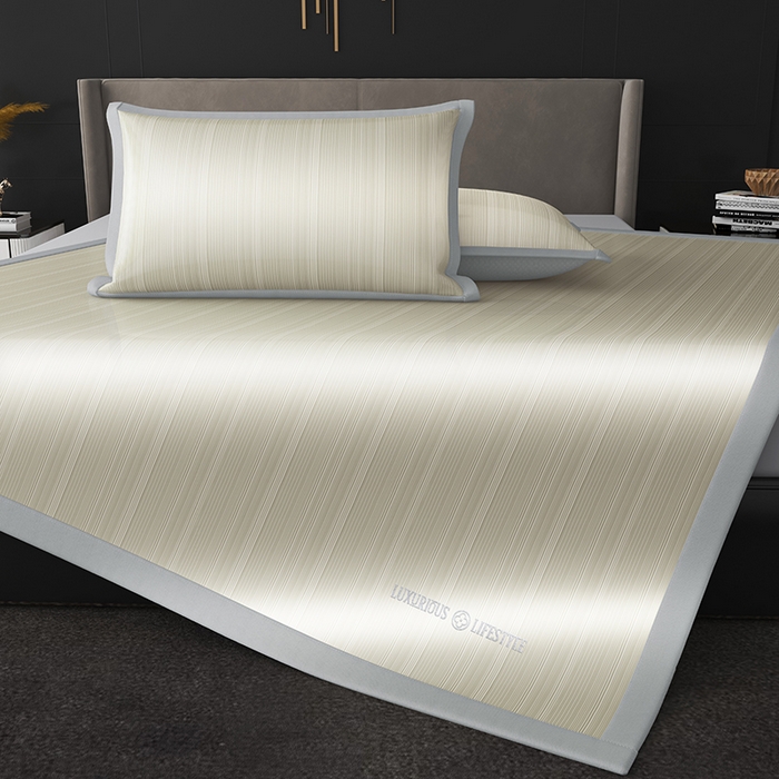 91家纺网 家纺一手货源 找家纺 伊被源 2024新款亲肤舒适品味生活凉感席 梦境黄