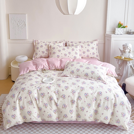 91家纺网 家纺一手货源 找家纺 （总）丽卡家纺  家居馆 2024新款全棉四件套纯棉四件套碎花四件套