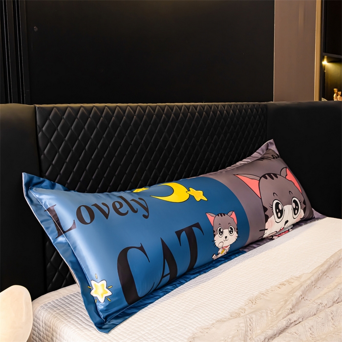 91家纺网 家纺一手货源 找家纺 （总）梦舒羽2025新款可水洗冰丝双人枕套凉爽枕头套枕芯套