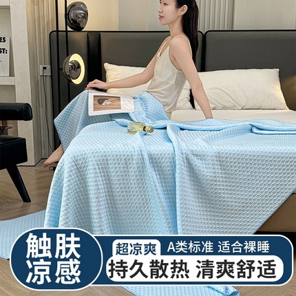 91家纺网 家纺一手货源 找家纺 伊被源 2024新款A类多功能抗菌夏凉被 冰幻兰