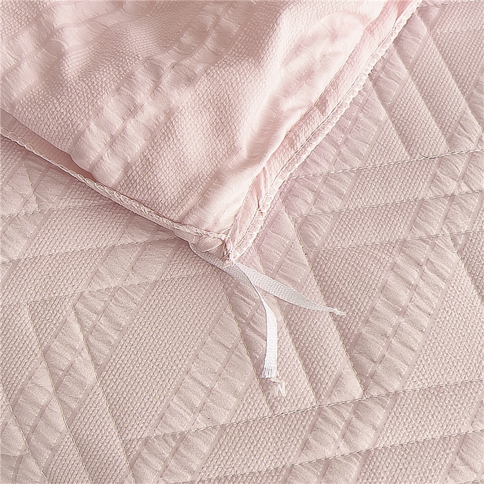 91家纺网 家纺一手货源 找家纺 十个点 2024新款软糯舒适水洗泡泡棉夹棉床盖款单品及套件 玉粉