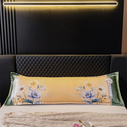 梦舒羽2025新款可水洗冰丝双人枕套凉爽枕头套枕芯套 暗香