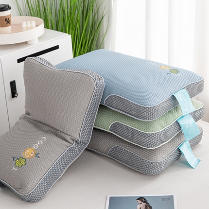 （总）织布人 2024新款夏季立体亲肤凉感豆豆枕COCO橙茉莉花枕荞麦枕