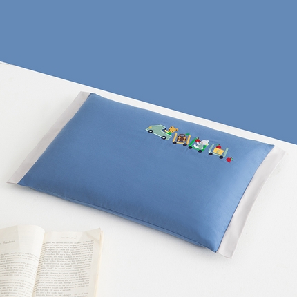 91家纺网 家纺一手货源 找家纺 （总）仁宇枕业 2024年新款枕芯 60支长绒棉儿童荞麦枕小火车系列