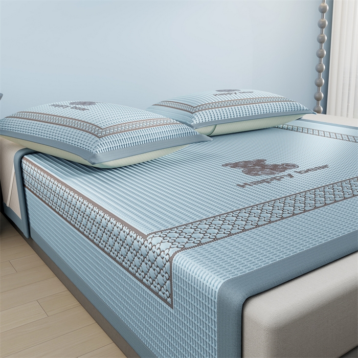 91家纺网 家纺一手货源 找家纺 伊被源 2024新款冰豆豆凉感PE软凉席--南极熊 南极熊-兰