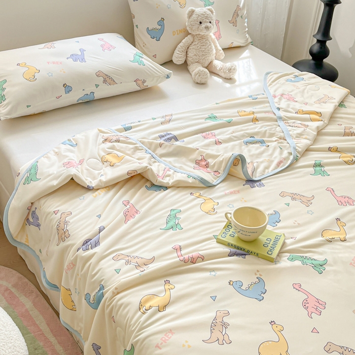 91家纺网 家纺一手货源 找家纺 葡萄家 2024新款A类母婴级大豆纤维牛奶丝针织棉夏凉被 马卡龙