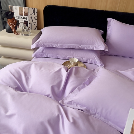 兜兜 2024新款全棉13376纯色枕套可定制定做 香芋紫