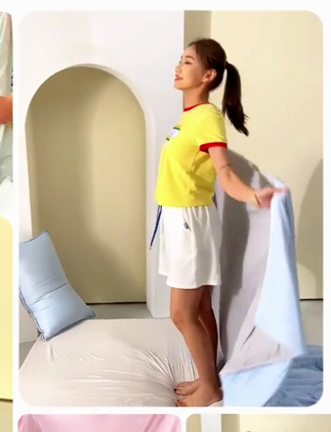 91家纺网 家纺一手货源 找家纺 彩烨 2024纯色凉感丝夏被冰淇淋夏凉被素色空调被学生 【香草绿灰】