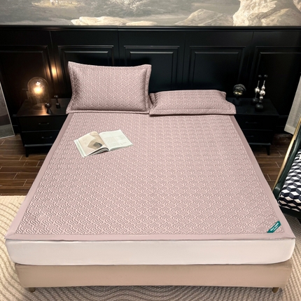 91家纺网 家纺一手货源 找家纺 桂雅居 2024新款天丝棉抗氧化乳胶软席（大客户微信私聊） 薄雾紫