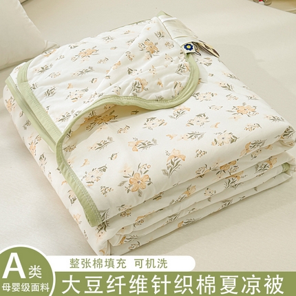 91家纺网 家纺一手货源 找家纺 （总）葡萄家 2025新款A类母婴级大豆纤维牛奶丝针织棉夏凉被（提供买家秀）