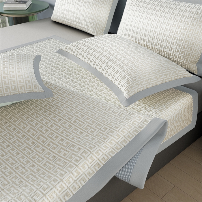 91家纺网 家纺一手货源 找家纺 伊被源 2024新款冰豆豆凉感PE软凉席--迷宫 迷宫-黄