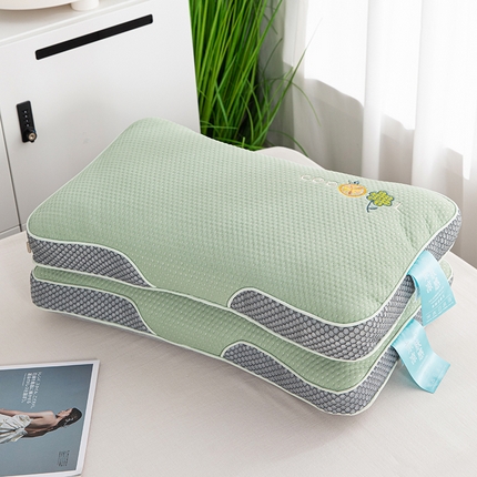 91家纺网 家纺一手货源 找家纺 （总）织布人 2024新款夏季立体亲肤凉感豆豆枕COCO橙茉莉花枕荞麦枕