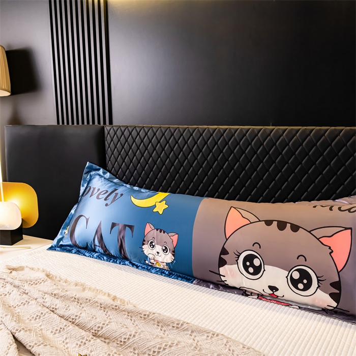 91家纺网 家纺一手货源 找家纺 （总）梦舒羽2025新款可水洗冰丝双人枕套凉爽枕头套枕芯套