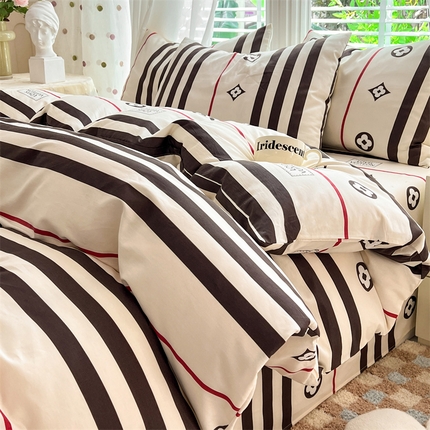 多品家纺 2024年直播爆款12868全棉四件套 清香花田