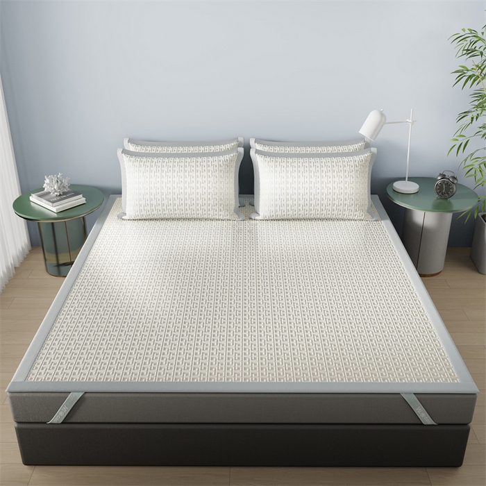 91家纺网 家纺一手货源 找家纺 伊被源 2024新款冰豆豆凉感PE软凉席--迷宫 迷宫-黄