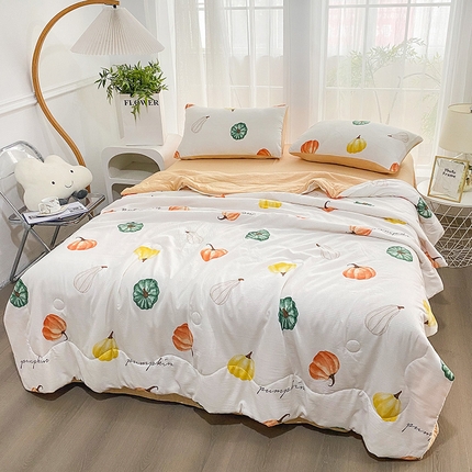 91家纺网 家纺一手货源 找家纺 ME/ERA HOME寐时代 2024新款泡泡棉印花夏被四件套 南瓜乐园