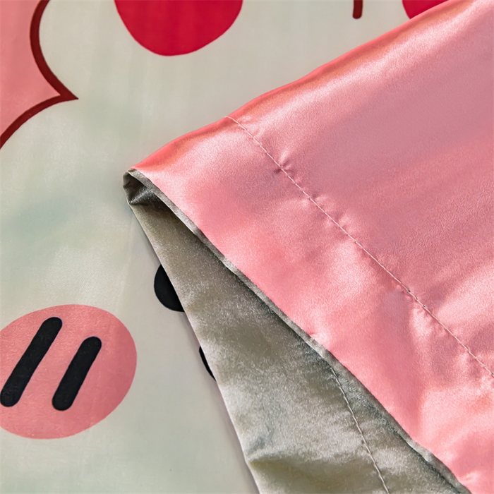 91家纺网 家纺一手货源 找家纺 梦舒羽2025新款可水洗冰丝双人枕套凉爽枕头套枕芯套 小兔叽