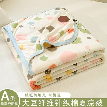 91家纺网 家纺一手货源 找家纺 （总）葡萄家 2025新款A类母婴级大豆纤维牛奶丝针织棉夏凉被（提供买家秀）