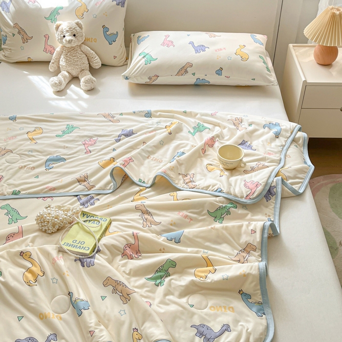 91家纺网 家纺一手货源 找家纺 葡萄家 2024新款A类母婴级大豆纤维牛奶丝针织棉夏凉被 马卡龙