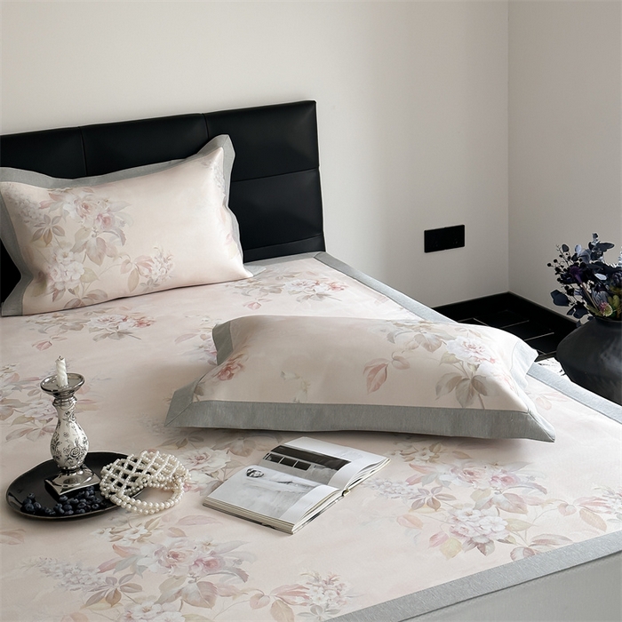 91家纺网 家纺一手货源 找家纺 三味舒屋 2026新款凉感抗菌防螨印花冰丝养生席手绘系列【花卉】床席款 雅韵