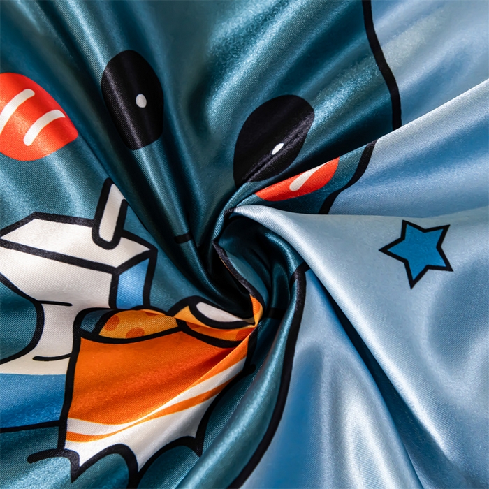 91家纺网 家纺一手货源 找家纺 梦舒羽2025新款可水洗冰丝双人枕套凉爽枕头套枕芯套 小恐龙