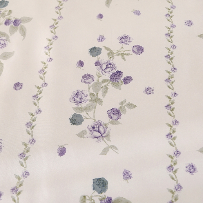 91家纺网 家纺一手货源 找家纺 富之航家纺 2024新款拼角宽边水洗天丝夏被四件套 园艺紫