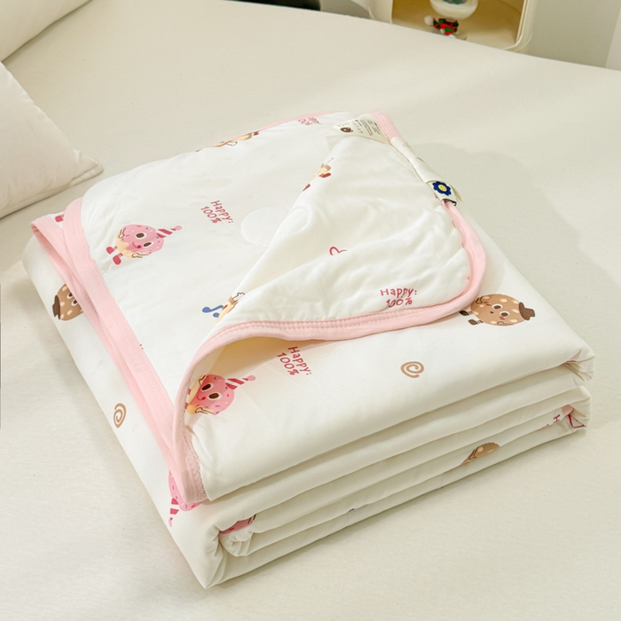 91家纺网 家纺一手货源 找家纺 葡萄家 2024新款A类母婴级大豆纤维牛奶丝针织棉夏凉被 甜甜圈