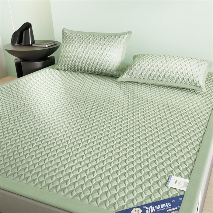 91家纺网 家纺一手货源 找家纺 伊被源 2024新款冰豆豆凉感PE软凉席--映象 映象-绿