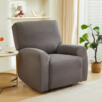 飞翔家纺 2024新款纯色牛奶色芝华士沙发套 中灰色