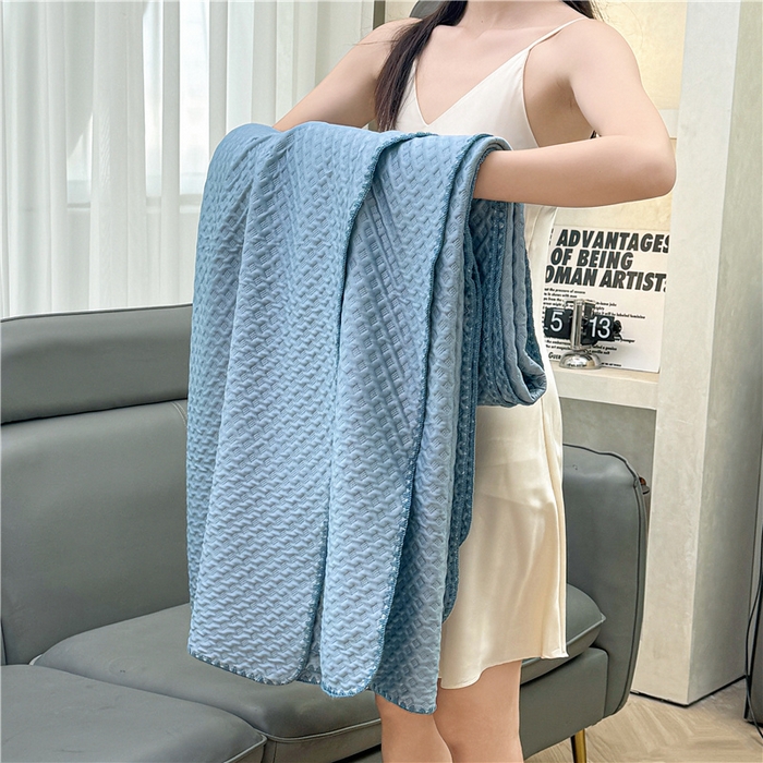 91家纺网 家纺一手货源 找家纺 伊被源 2024新款A类多功能抗菌夏凉被 冰雾兰