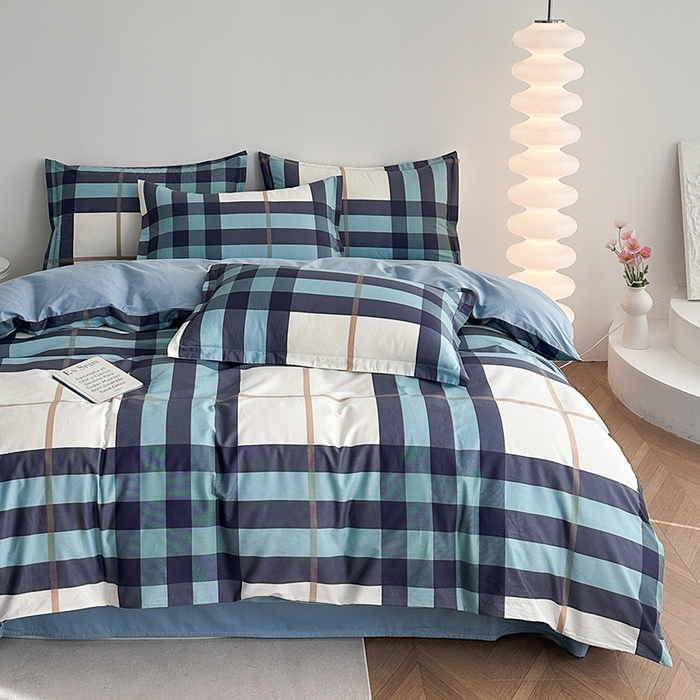 91家纺网 家纺一手货源 找家纺 凌云家纺 2025新款A类13372全棉床单款四件套学生宿舍三件套 格调生活