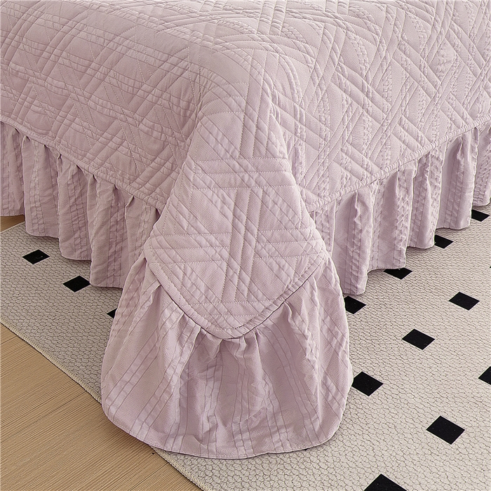 91家纺网 家纺一手货源 找家纺 （总）十个点 2024新款软糯舒适水洗泡泡棉夹棉床盖款单品及套件