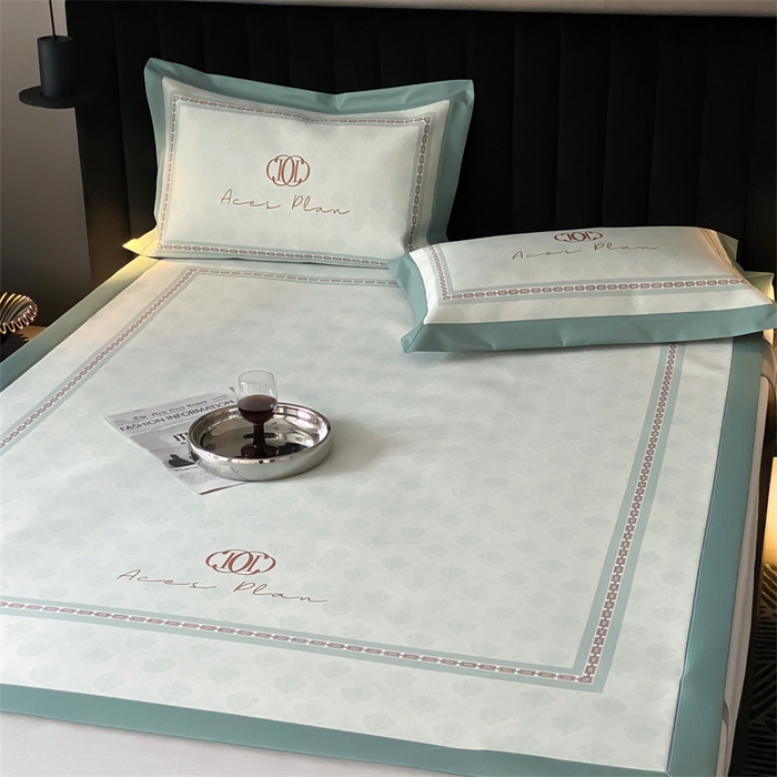 91家纺网 家纺一手货源 找家纺 三味舒屋 2025新款凉感抗菌防螨印花冰丝养生席手绘系列床席款【简欧】  安娜绿