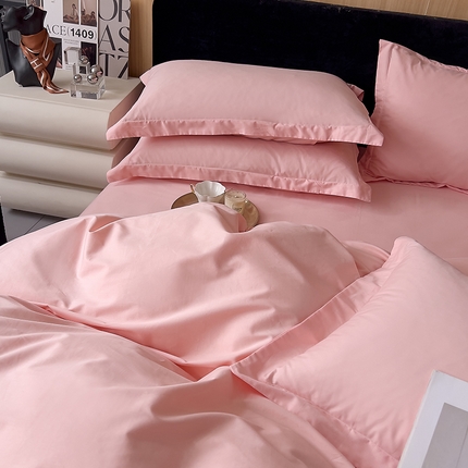 91家纺网 家纺一手货源 找家纺 兜兜 2024新款全棉13376纯色枕套可定制定做 少女粉