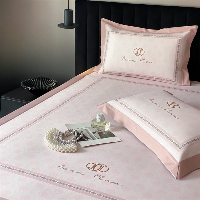 91家纺网 家纺一手货源 找家纺 三味舒屋 2025新款凉感抗菌防螨印花冰丝养生席手绘系列床席款【简欧】  安娜粉