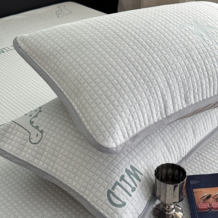 91家纺网 家纺一手货源 找家纺 2024 新款A类立体提花冰豆豆凉感抗菌凉席床笠款 小恐龙绿