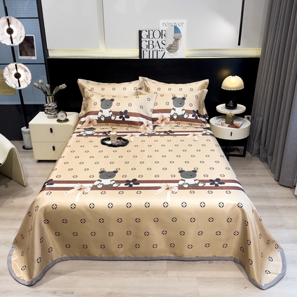 91家纺网 家纺一手货源 找家纺 （总）席佬大 2025新款水洗冰丝凉席床单款