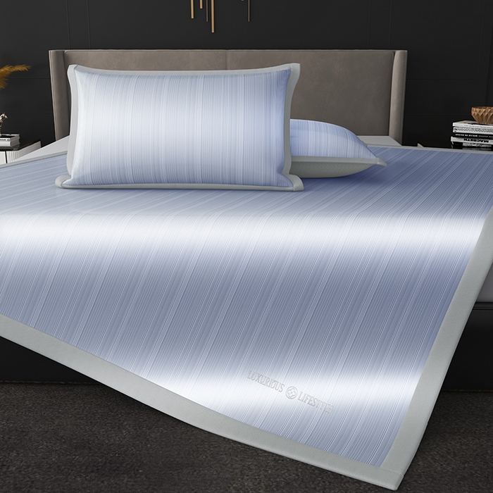 91家纺网 家纺一手货源 找家纺 伊被源 2024新款亲肤舒适品味生活凉感席 宝石蓝