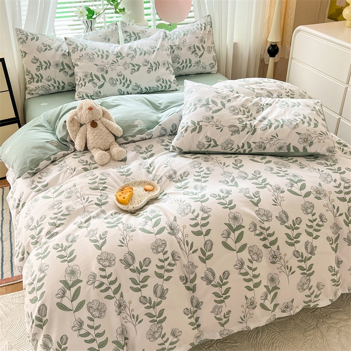 91家纺网 家纺一手货源 找家纺 多品家纺 2024年直播爆款12868全棉四件套 叶雨风