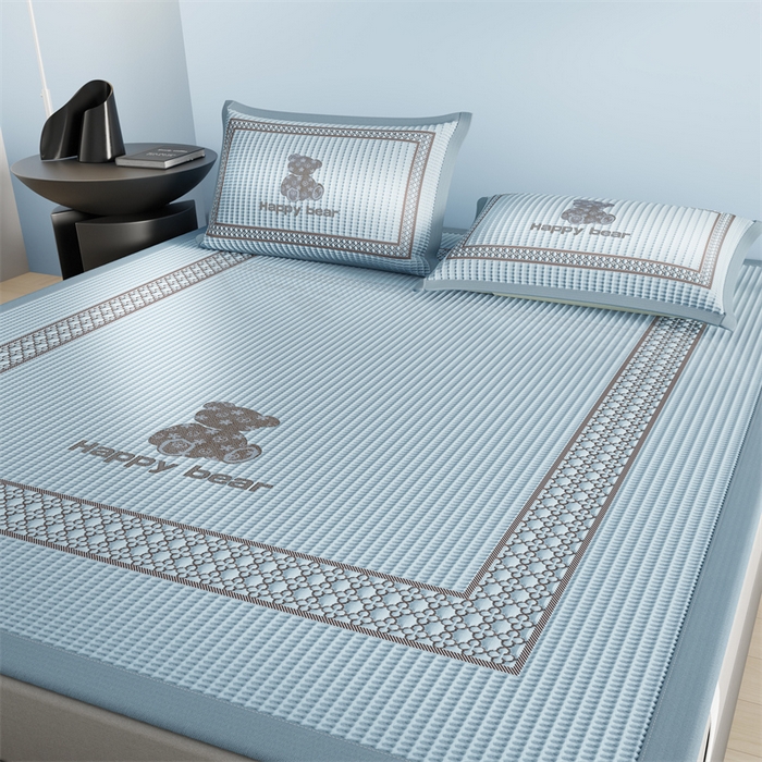 91家纺网 家纺一手货源 找家纺 伊被源 2024新款冰豆豆凉感PE软凉席--南极熊 南极熊-兰