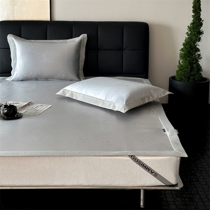 三味舒屋 2025新款轻奢主义抗菌防螨凉感提花冰丝养生席床席款 竹曼