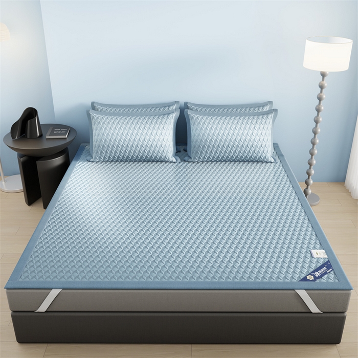 91家纺网 家纺一手货源 找家纺 伊被源 2024新款冰豆豆凉感PE软凉席--映象 映象-兰