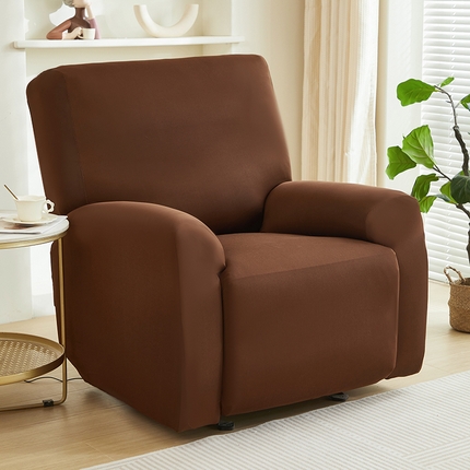 飞翔家纺 2024新款纯色牛奶色芝华士沙发套 咖啡色